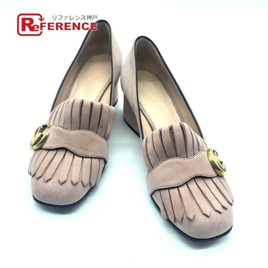 Gucci グッチ フリンジ Ggマーモント パンプス ピンク ピンクベージュ系 レディース 中古 K 0318 28 リファレンス コレクション 通販 Yahoo ショッピング