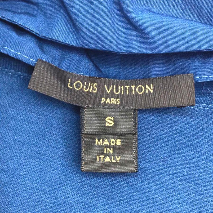 LOUIS VUITTON ルイヴィトン 2タイプカラー 五分袖 ポロシャツ コットン レディース S ブルー ゴールドボタン 青 | LOUIS VUITTON | 08