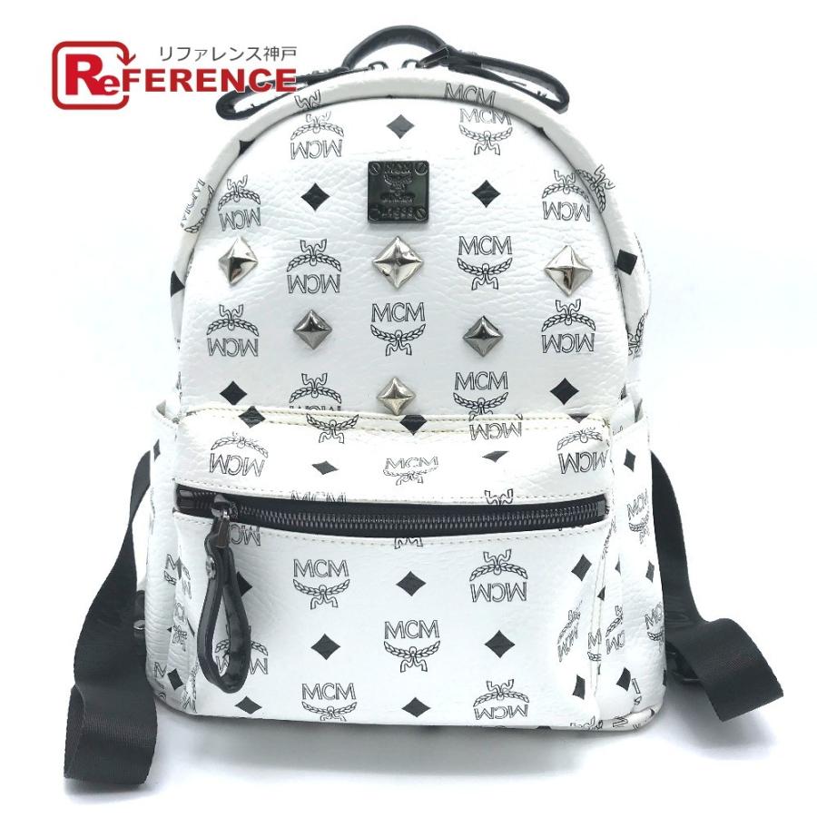 Mcm エム シー エム Mxa25v121 Co001 スタッズ ロゴグラム リュック デイパック ホワイト レディース 中古 K 0519 2 リファレンス コレクション 通販 Yahoo ショッピング