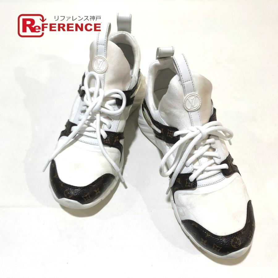 Louis Vuitton ルイヴィトン Lv アークライン モノグラム スニーカー ブロン ホワイト ブラウン系 レディース 中古 K 0715 15 リファレンス コレクション 通販 Yahoo ショッピング