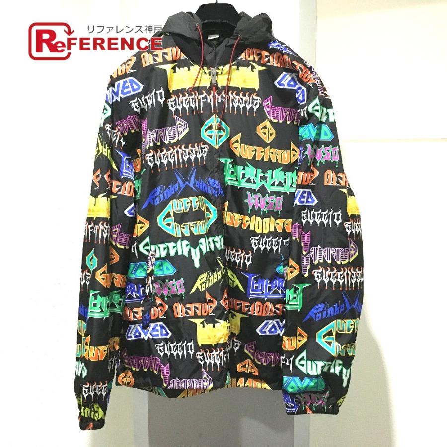 Gucci グッチ 総柄 カラフル マルチロゴ アイコン ブルゾンジャケット ブラック ブラック マルチカラー メンズ 中古 K 0715 9 リファレンス コレクション 通販 Yahoo ショッピング