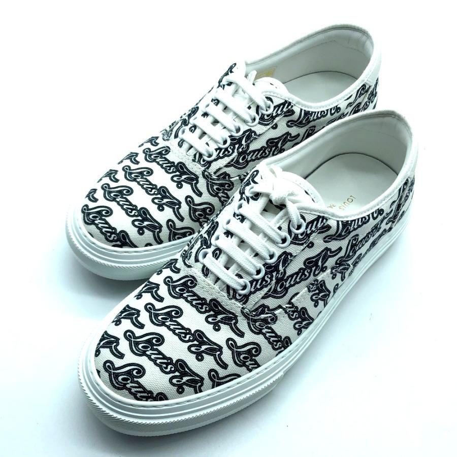 未使用 LOUIS VUITTON ルイヴィトン トロカデロ ライン 靴 シューズ 総柄 ロゴ スニーカー ホワイト×ネイビー メンズ【中古】 | LOUIS VUITTON | 01