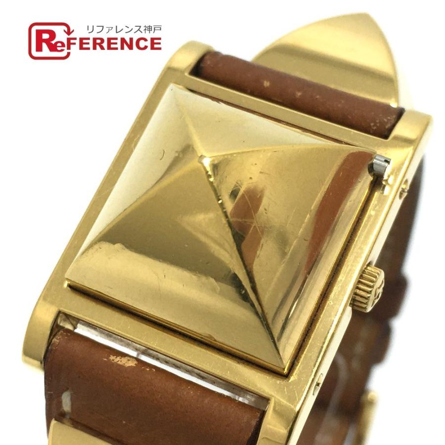HERMES エルメス メドール クオーツ 腕時計 GP/クシュベル レディース