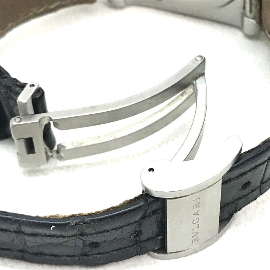 BVLGARI ブルガリ EG30S エルゴン デイト レディース腕時計 SS/革ベルト シルバー×ブラック クォーツ | BVLGARI | 04