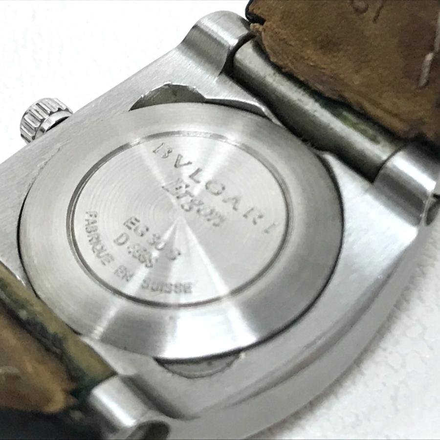 BVLGARI ブルガリ EG30S エルゴン デイト レディース腕時計 SS/革ベルト シルバー×ブラック クォーツ | BVLGARI | 06