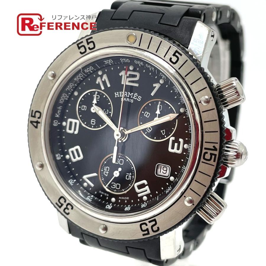 Hermes エルメス Cl2 915 ダイバークロノグラフ クリッパー デイト メンズ腕時計 Ss メンズ ベルト K 7 リファレンス コレクション 通販 Yahoo ショッピング