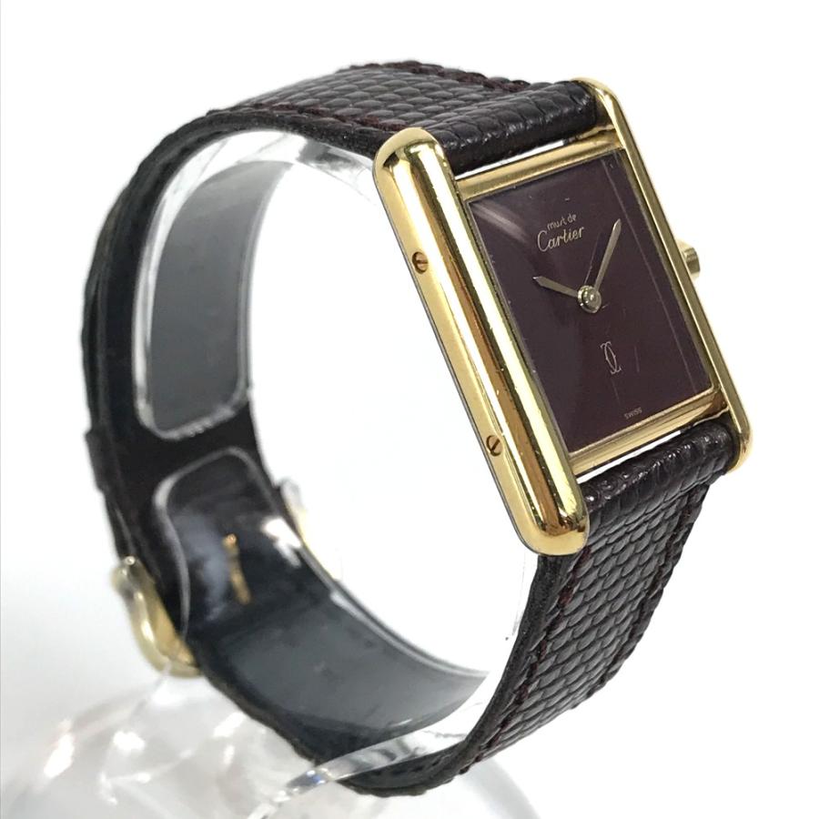 CARTIER カルティエ ヴィンテージ マストタンク ヴェルメイユ ベルト 腕時計 SV925ベルト ゴールド | Cartier | 01