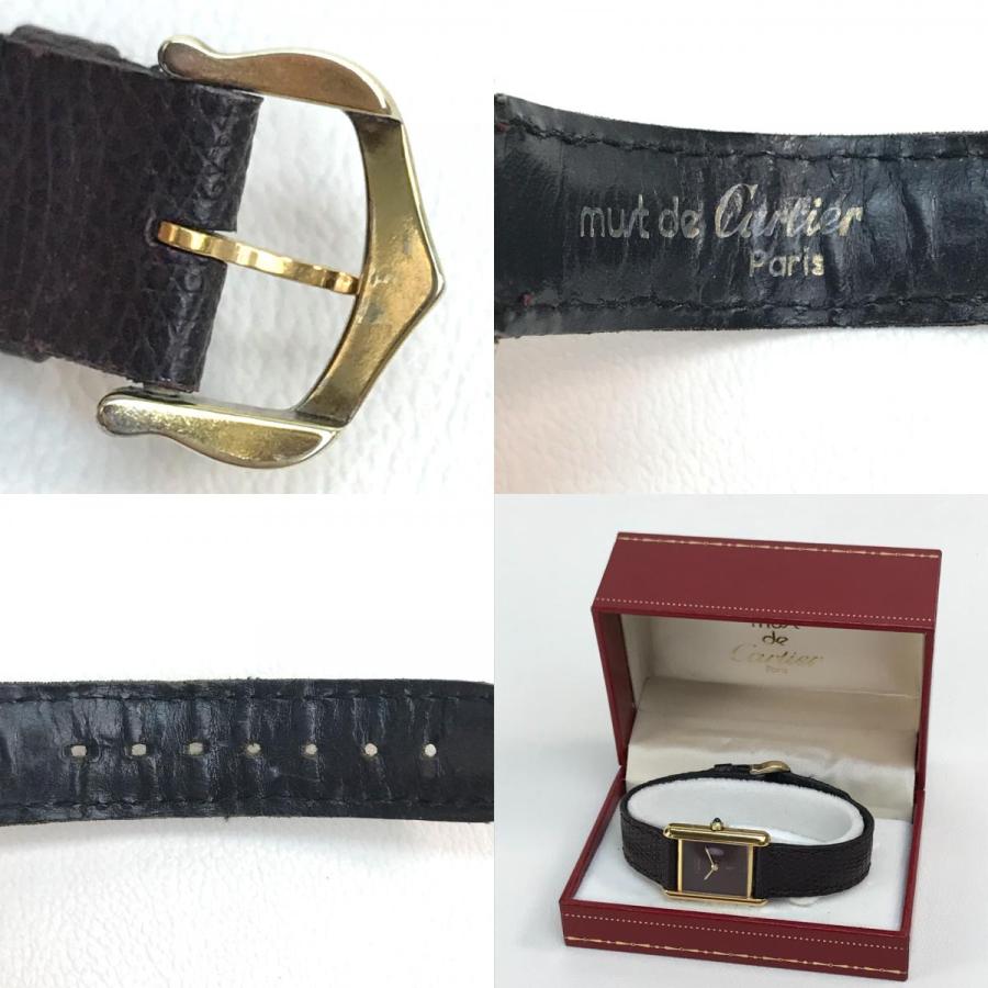 CARTIER カルティエ ヴィンテージ マストタンク ヴェルメイユ ベルト 腕時計 SV925ベルト ゴールド | Cartier | 09