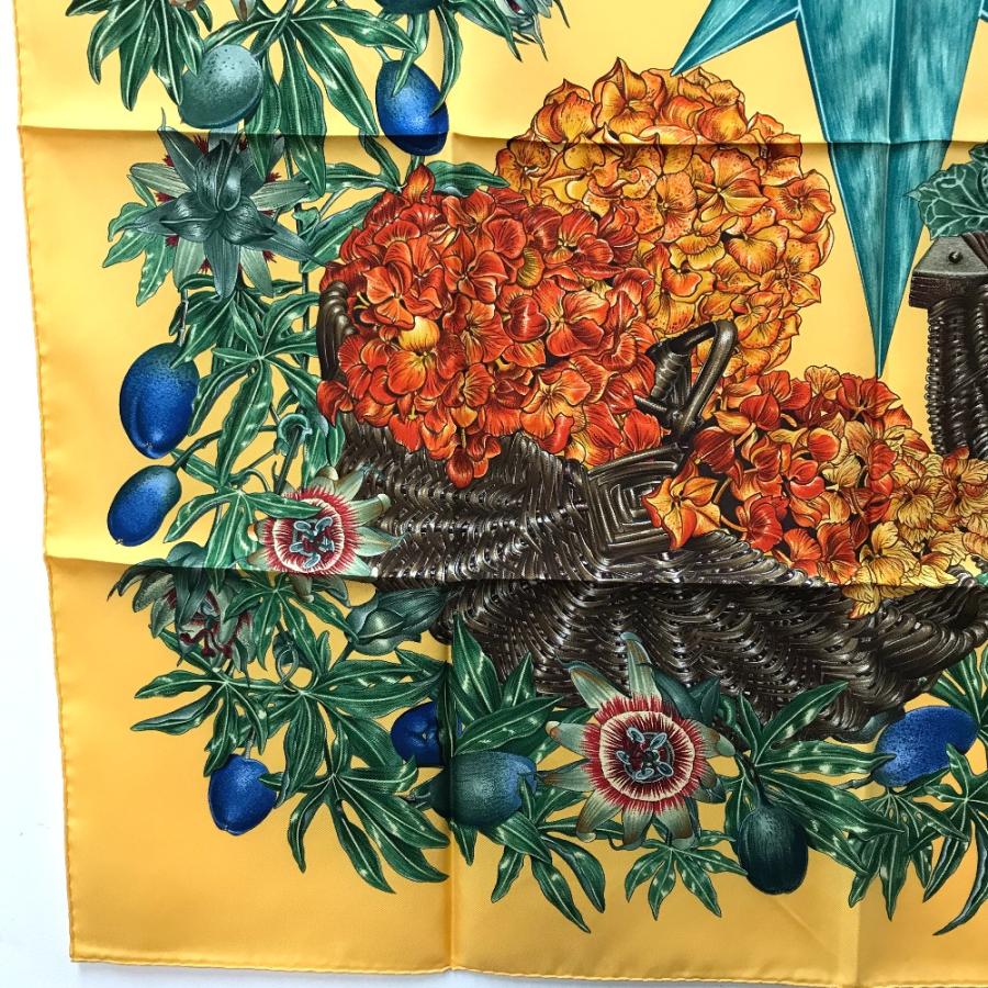 HERMES 美品 エルメス カレ90 PASSIFLORES パッションフラワー