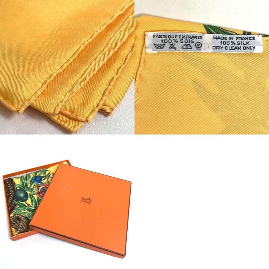 美品 HERMES エルメス カレ90 PASSIFLORES パッションフラワー 花柄 スカーフ シルク レディース｜reference｜10