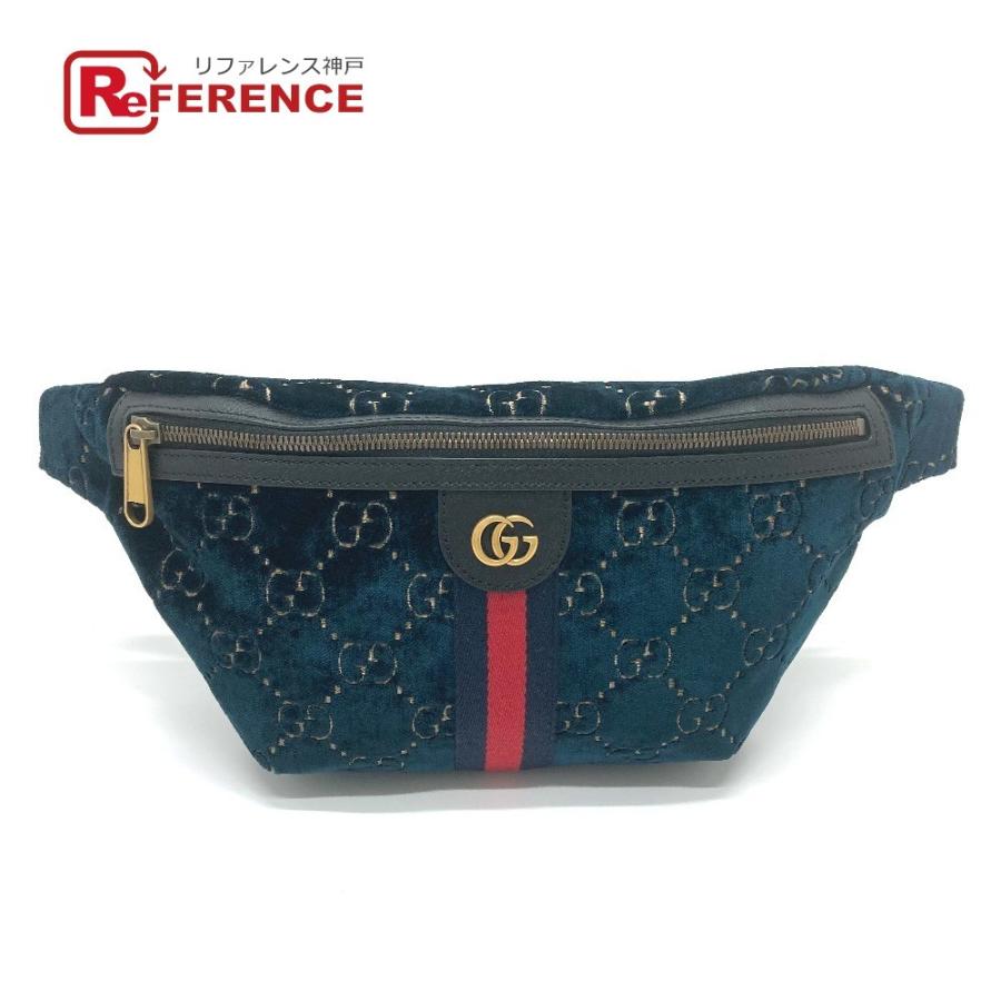 Gucci ファッション グッチ ウエスト ヒップバッグ シェリーライン ユニセックス ボディバッグ Ggマーモント ウエストバッグ K 2413 1 グリーン系 中古 コレクション ユニセックス リファレンス