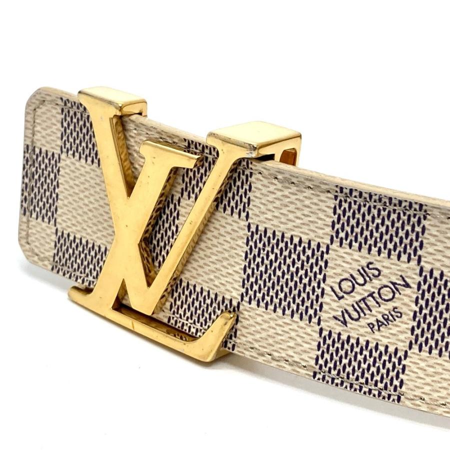 LOUIS VUITTON ルイヴィトン M9609 LV サンチュール イニシアル ピン式バックル  ダミエアズール ベルト ホワイト ユニセックス【中古】 | LOUIS VUITTON | 03