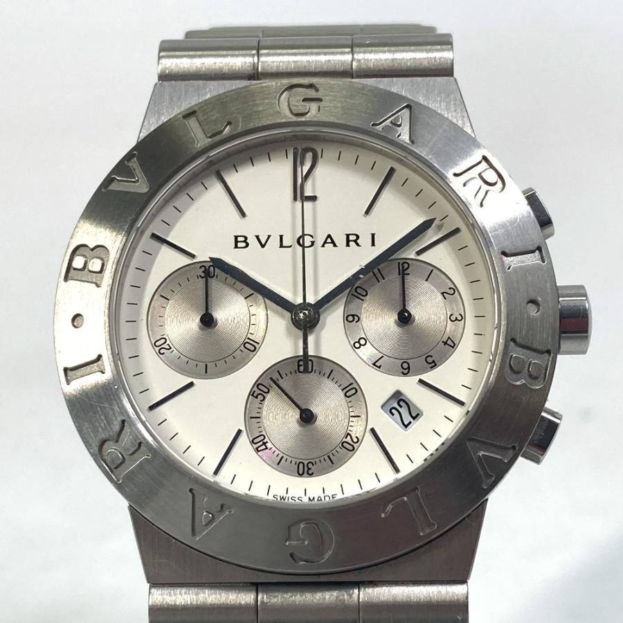 BVLGARI ブルガリ CH35S ディアゴノ スポーツ クロノ クォーツ デイト 腕時計 SS シルバー メンズ【中古】｜reference｜03