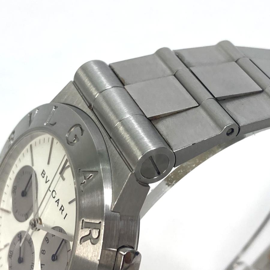 BVLGARI ブルガリ CH35S ディアゴノ スポーツ クロノ クォーツ デイト 腕時計 SS シルバー メンズ【中古】 | BVLGARI | 03