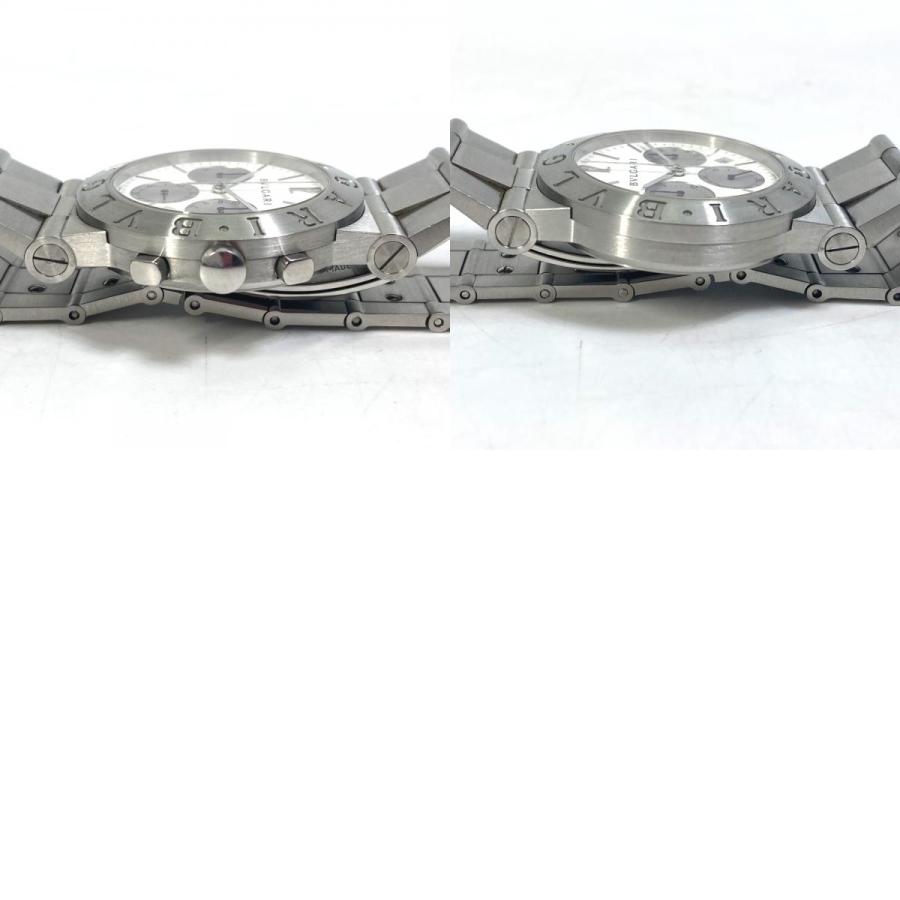 BVLGARI ブルガリ CH35S ディアゴノ スポーツ クロノ クォーツ デイト 腕時計 SS シルバー メンズ【中古】 | BVLGARI | 09