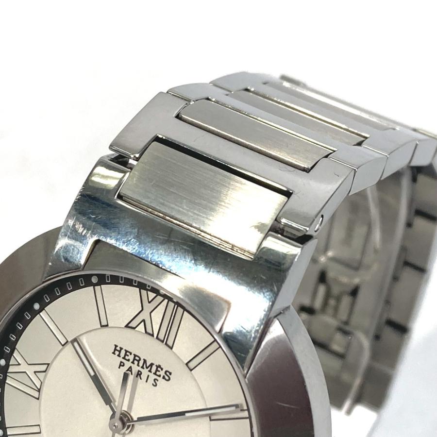エルメス HERMES ノマード NO1.710 オートクオーツ デイト 腕時計 SS
