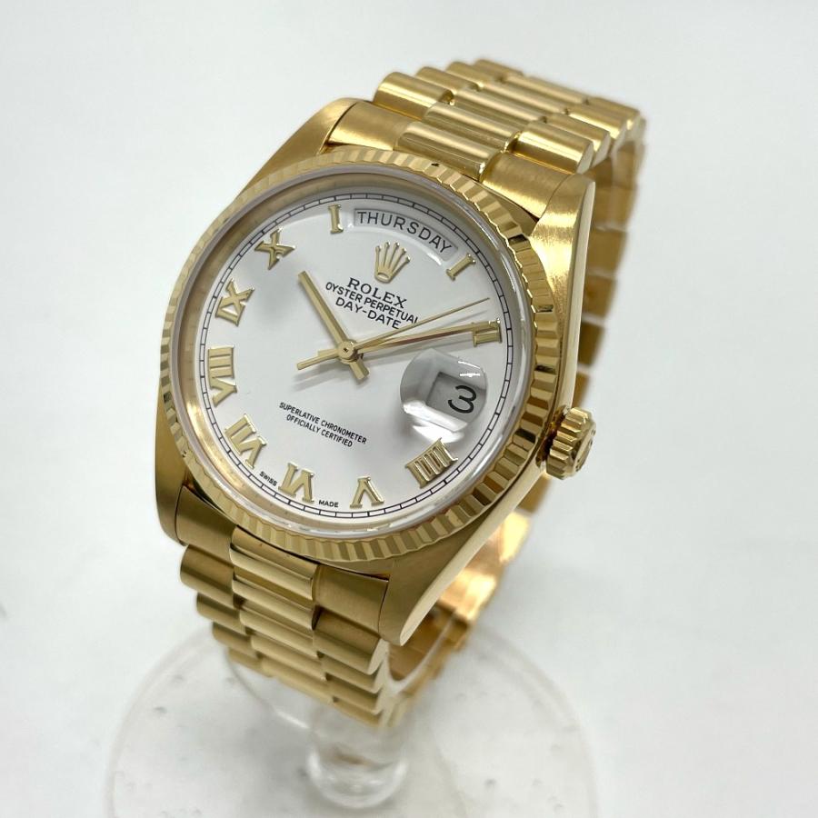 ROLEX ロレックス 18038 デイデイト ローマ文字盤 自動巻き 金無垢 腕時計 K18 ゴールド メンズ【中古】 | ROLEX | 01