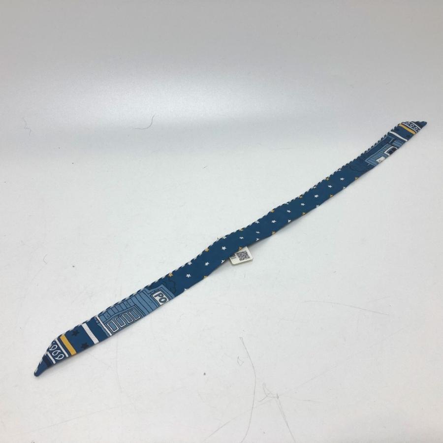 HERMES エルメス ツイリー ドールキャンディ エルメス パリ ステーション スカーフ シルク ブルー系 レディース【中古】未使用 | HERMES | 01