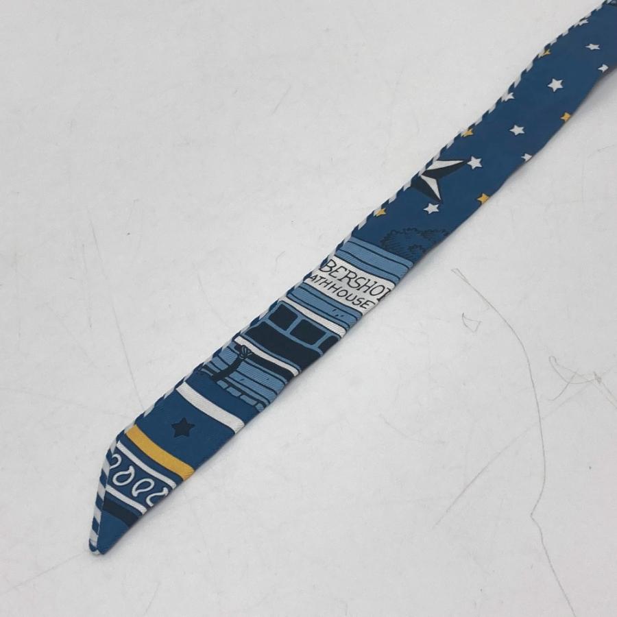 HERMES エルメス ツイリー ドールキャンディ エルメス パリ ステーション スカーフ シルク ブルー系 レディース【中古】未使用 | HERMES | 05