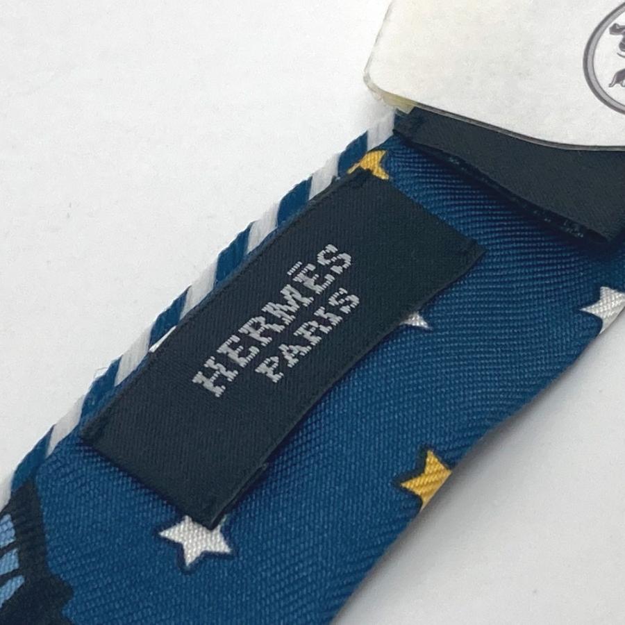 HERMES エルメス ツイリー ドールキャンディ エルメス パリ ステーション スカーフ シルク ブルー系 レディース【中古】未使用 | HERMES | 06