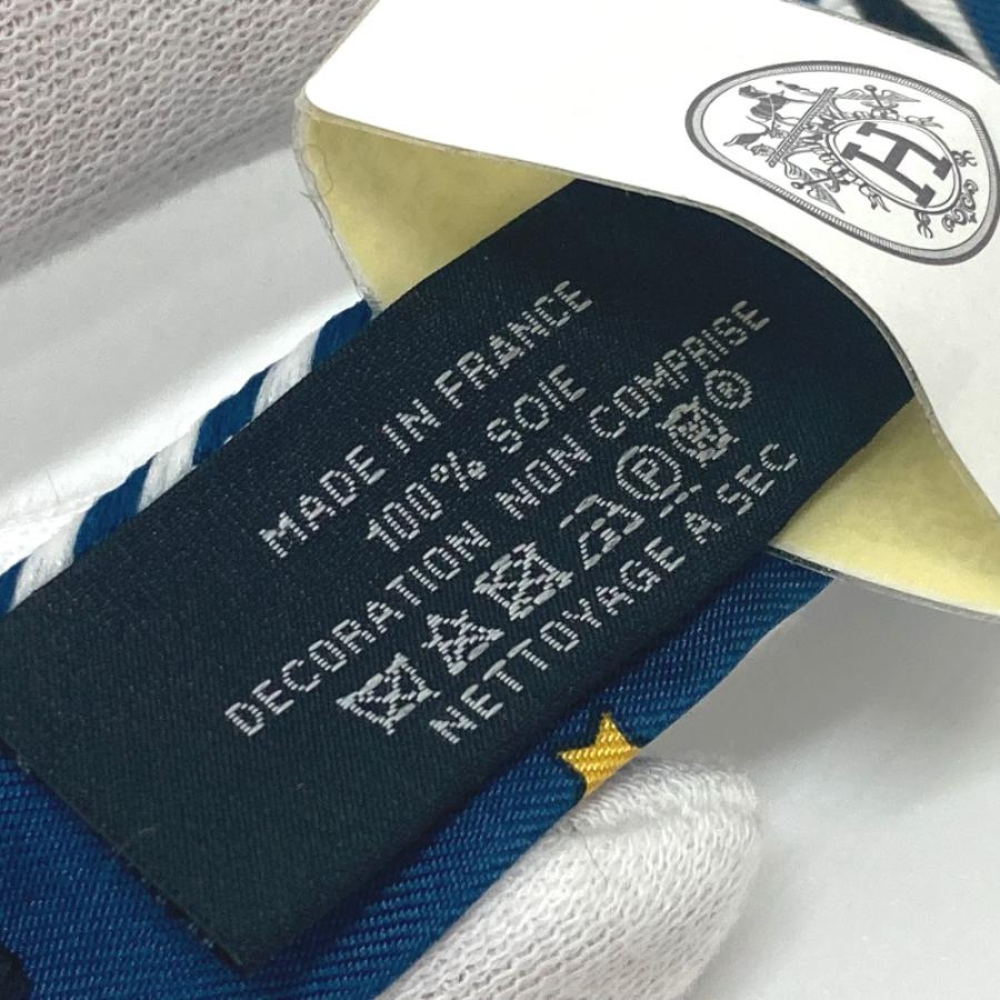 HERMES エルメス ツイリー ドールキャンディ エルメス パリ ステーション スカーフ シルク ブルー系 レディース【中古】未使用 | HERMES | 07