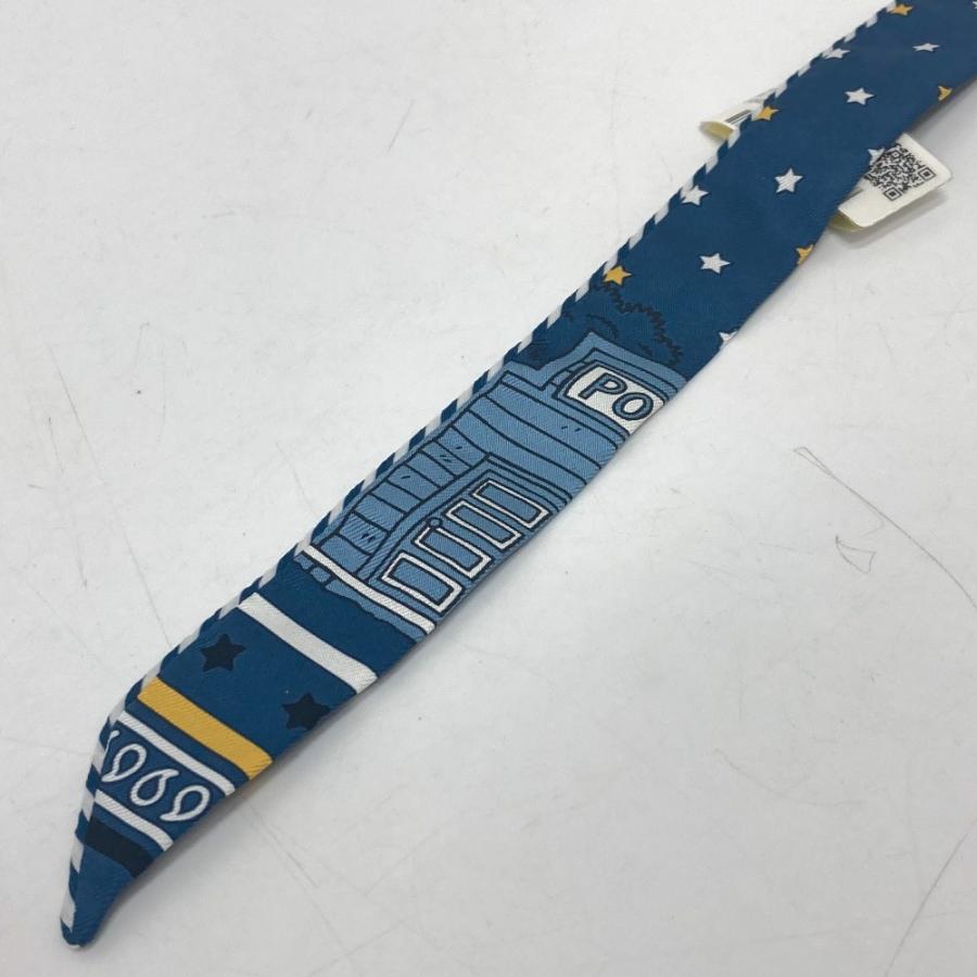 HERMES エルメス ツイリー ドールキャンディ エルメス パリ ステーション スカーフ シルク ブルー系 レディース【中古】未使用 | HERMES | 08