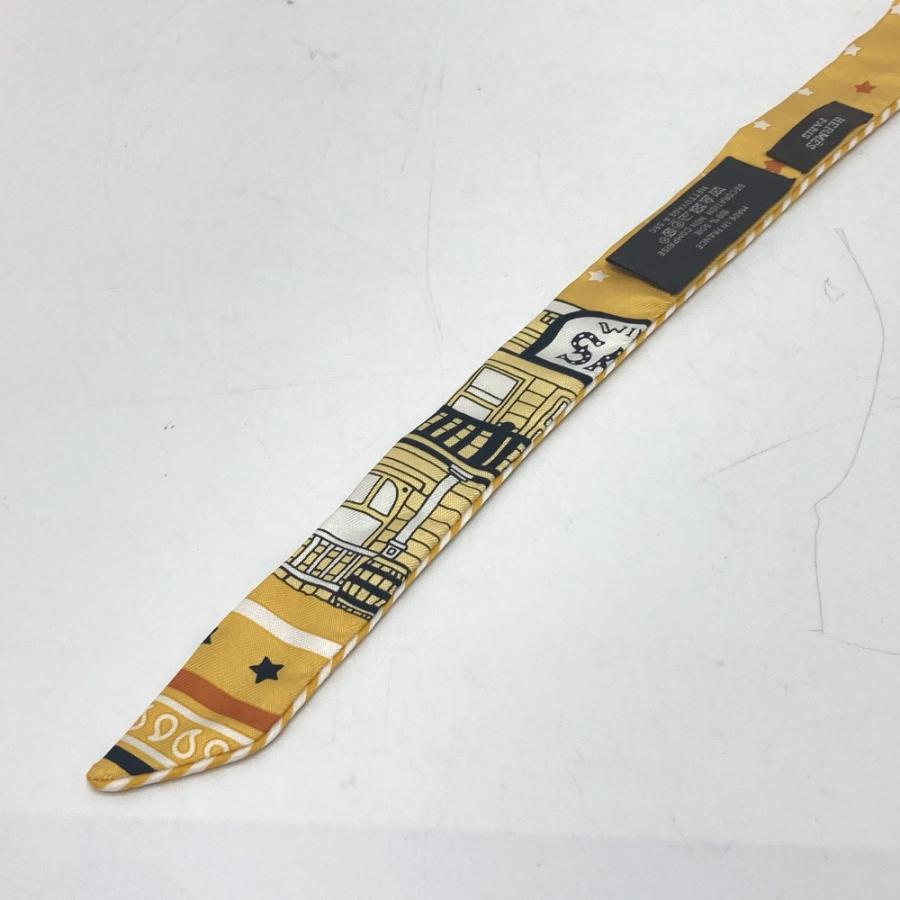 HERMES エルメス ツイリー ドールキャンディ エルメス パリ ステーション スカーフ シルク イエロー レディース【中古】新品同様 | HERMES | 05