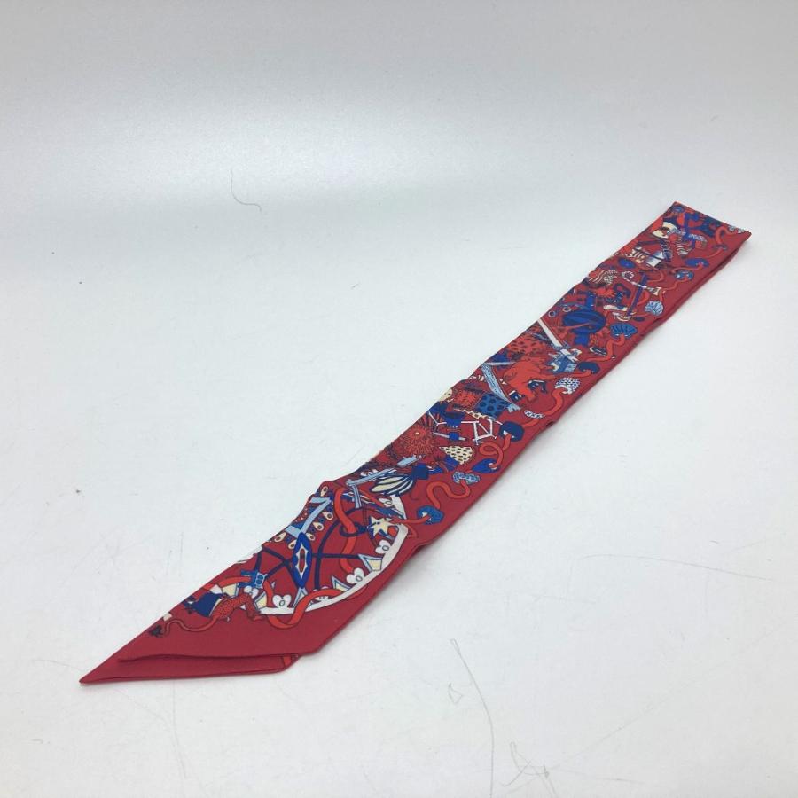 HERMES エルメス アニマル ツイリー スカーフ シルク レッド レディース【中古】 | HERMES | 01