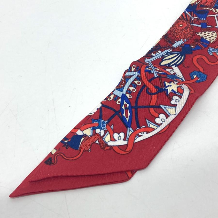 HERMES エルメス アニマル ツイリー スカーフ シルク レッド レディース【中古】 | HERMES | 02