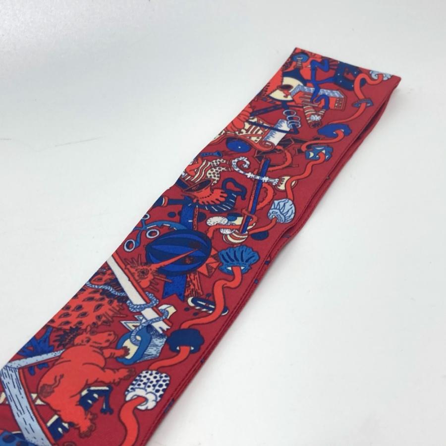 HERMES エルメス アニマル ツイリー スカーフ シルク レッド レディース【中古】 | HERMES | 03