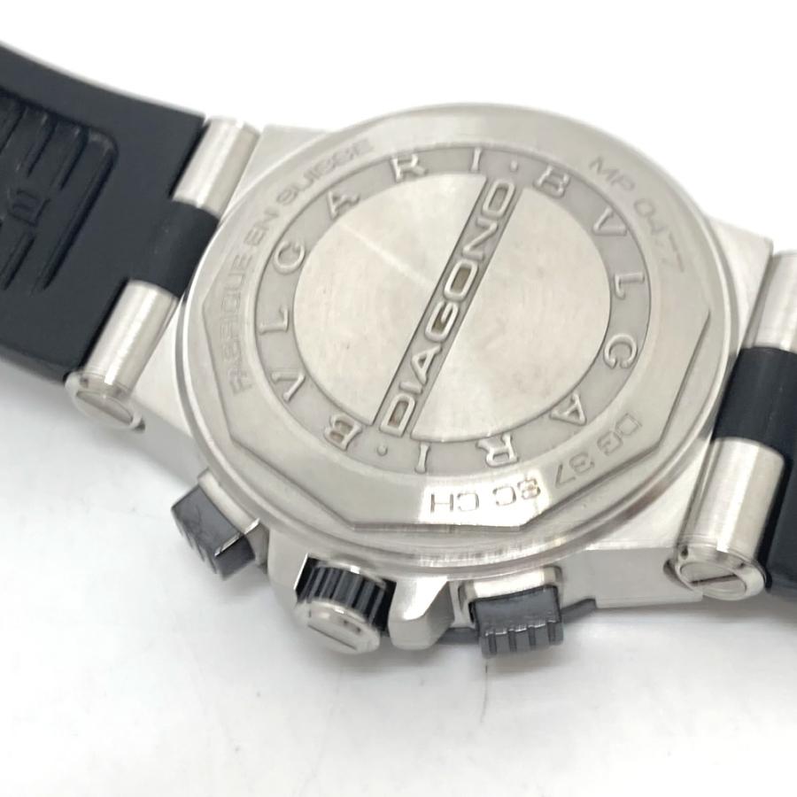 BVLGARI ブルガリ DG37SCCH ディアゴノ クロノグラフ ホワイトシェル 8PD 自動巻き デイト 腕時計 SS シルバー メンズ【中古】 | BVLGARI | 07