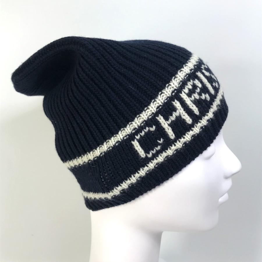 美品 Christian Dior クリスチャンディオール 31NOE714IXGH ロゴ 帽子 ニット帽 ネイビー レディース【中古】 |  | 04