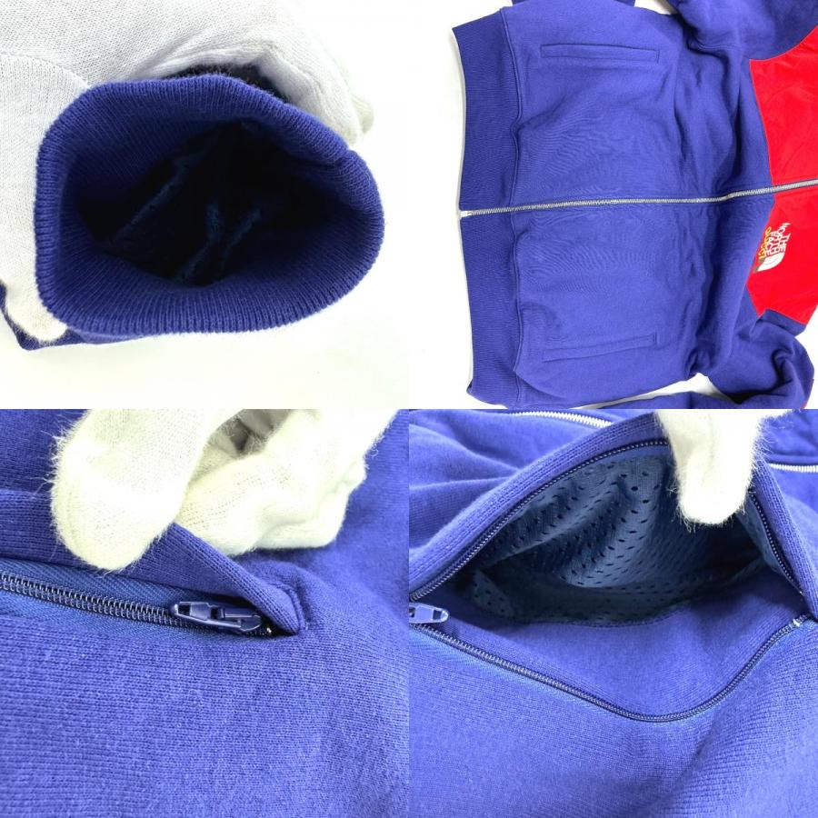 GUCCI グッチ 671462 ジップアップ フーディ 切り替え ノースフェイス コラボ パーカー レッド/ブルー メンズ【中古】 | GUCCI | 08