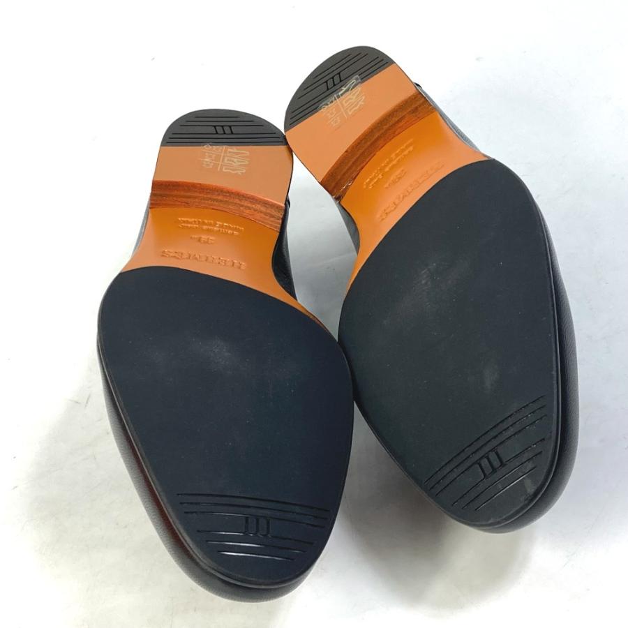 新品同様 HERMES エルメス モカシン パリ ビジネスシューズ 靴 Hロゴ ローファー ブラック レディース【中古】 | HERMES | 08