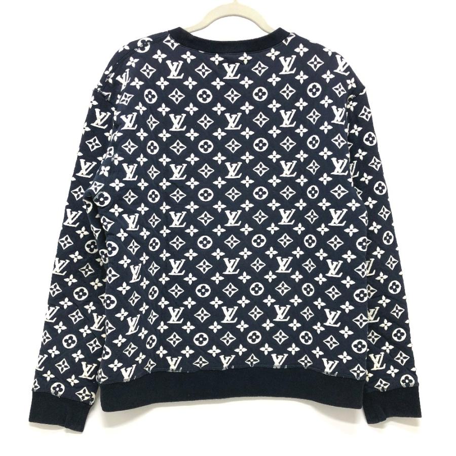LOUIS VUITTON ルイヴィトン ジャガード オーバーサイズ クルーネック フルモノグラム スウェット ネイビー メンズ【中古】 | LOUIS VUITTON | 01