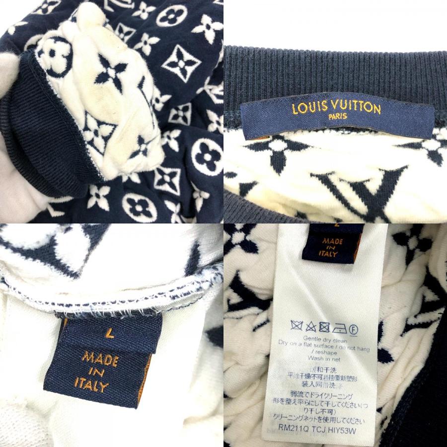 LOUIS VUITTON ルイヴィトン ジャガード オーバーサイズ クルーネック フルモノグラム スウェット ネイビー メンズ【中古】 | LOUIS VUITTON | 08