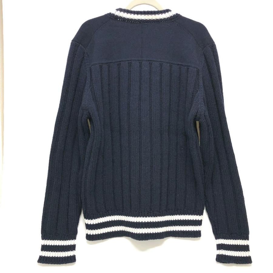 Dior ディオール 033M630AT171 ショーンステューシー 長袖 ニット ロゴ セーター ネイビー×ホワイト. メンズ【中古】 |  | 01