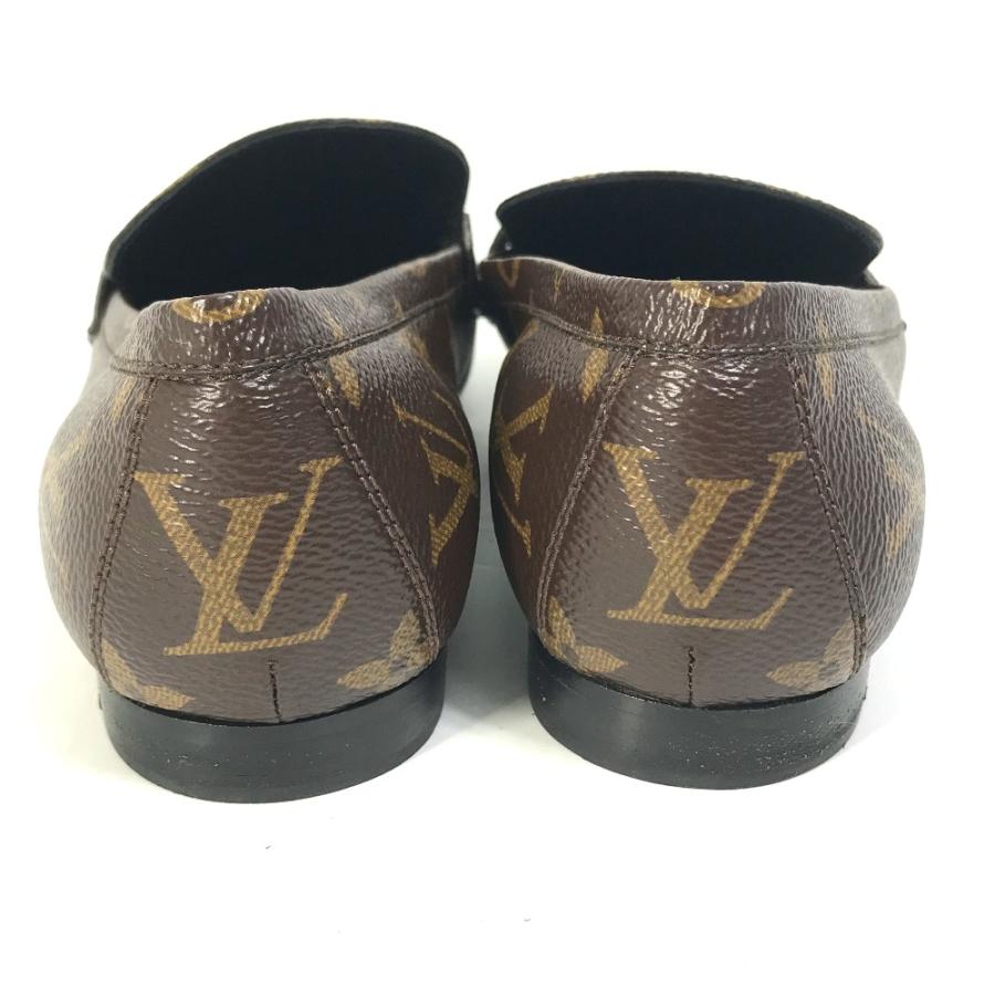 LOUIS VUITTON ルイヴィトン アッパーケース ライン フラット モノグラム LV ローファー ブラウン レディース【中古】 | LOUIS VUITTON | 01
