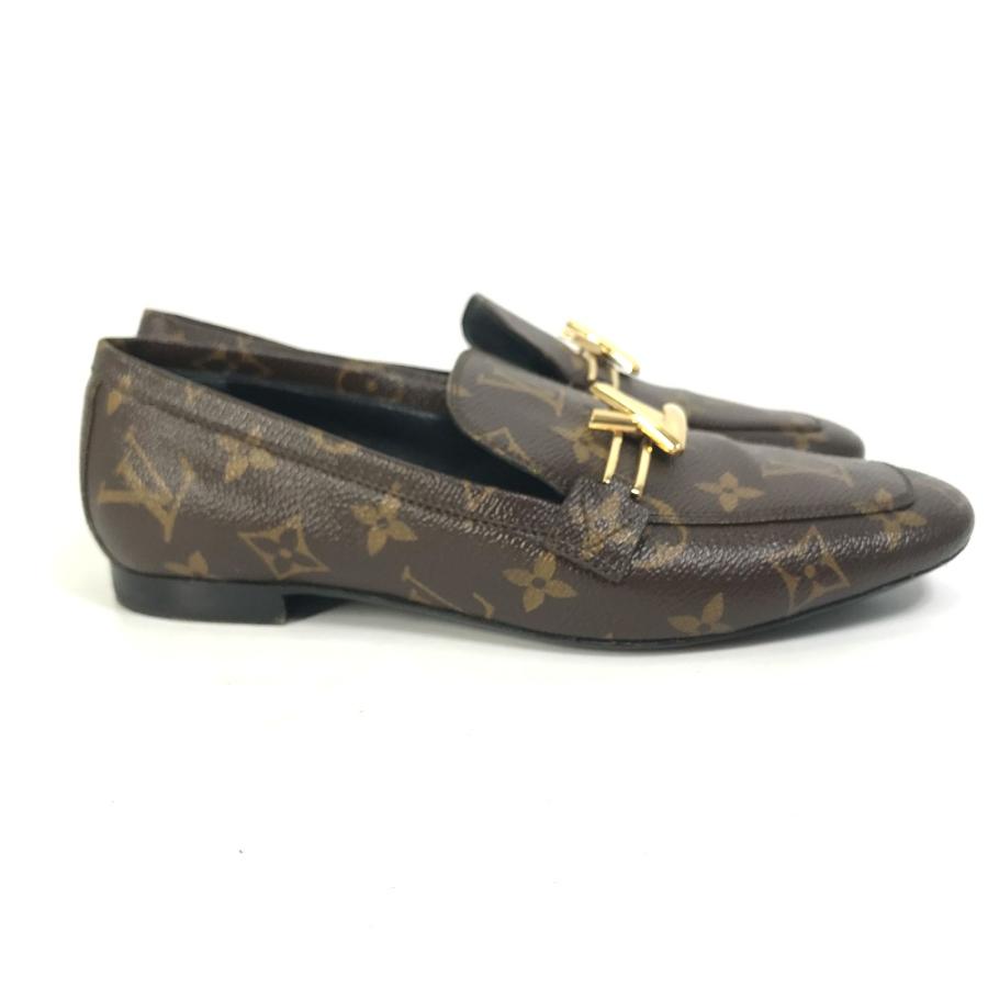 LOUIS VUITTON ルイヴィトン アッパーケース ライン フラット モノグラム LV ローファー ブラウン レディース【中古】 | LOUIS VUITTON | 02