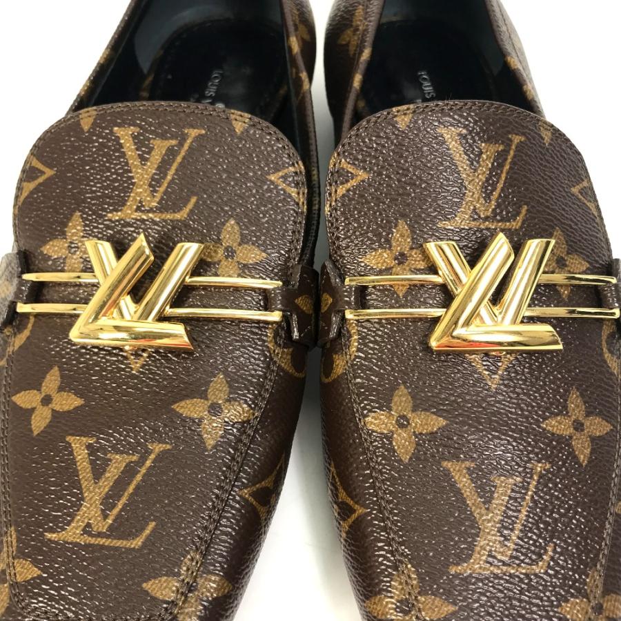 LOUIS VUITTON ルイヴィトン アッパーケース ライン フラット モノグラム LV ローファー ブラウン レディース【中古】 | LOUIS VUITTON | 06
