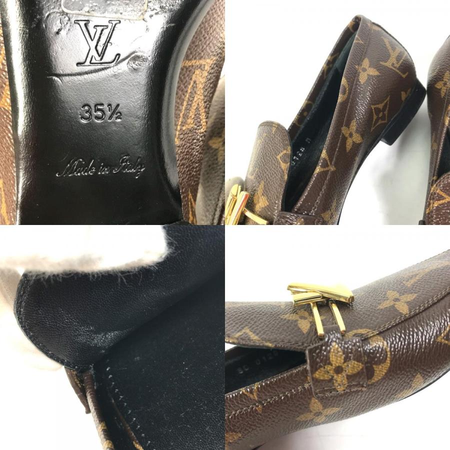 LOUIS VUITTON ルイヴィトン アッパーケース ライン フラット モノグラム LV ローファー ブラウン レディース【中古】 | LOUIS VUITTON | 09