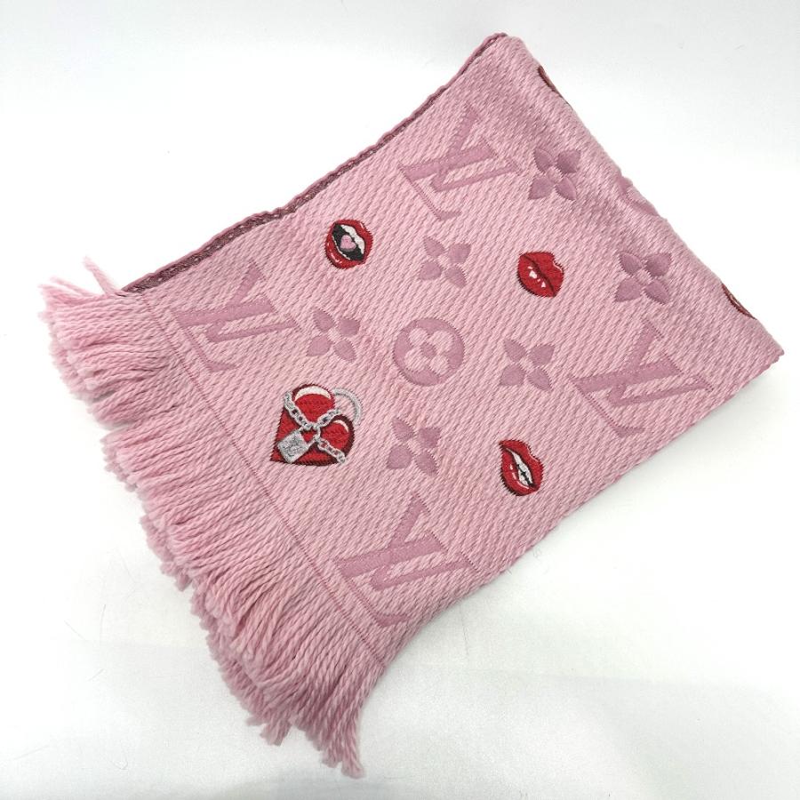 LOUIS VUITTON ルイヴィトン M76178 エシャルプ・ロゴマニア ラッキー モノグラム マフラー ピンク レディース【中古】 | LOUIS VUITTON | 01