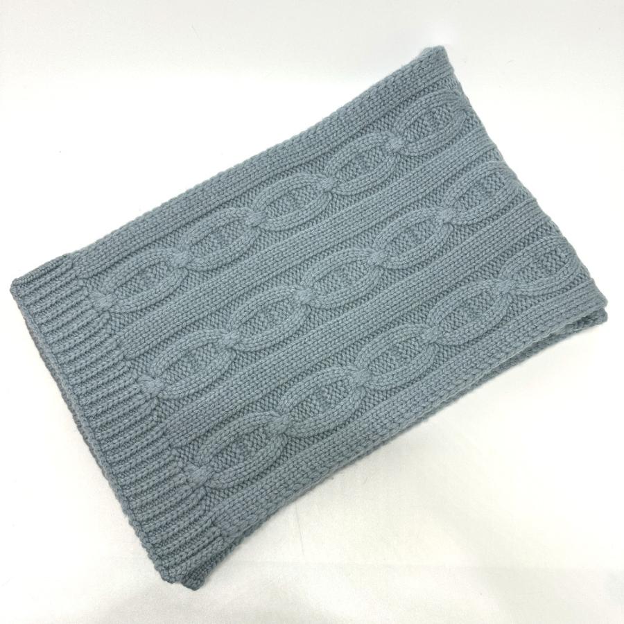 未使用 HERMES エルメス トリ マイヨン ブリュム マフラー ブルー レディース【中古】 | HERMES | 02