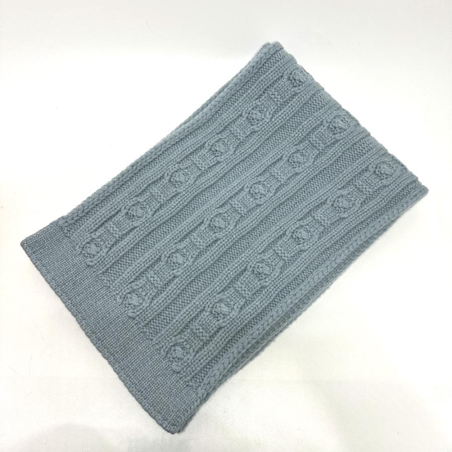 未使用 HERMES エルメス トリ マイヨン ブリュム マフラー ブルー レディース【中古】 | HERMES | 04