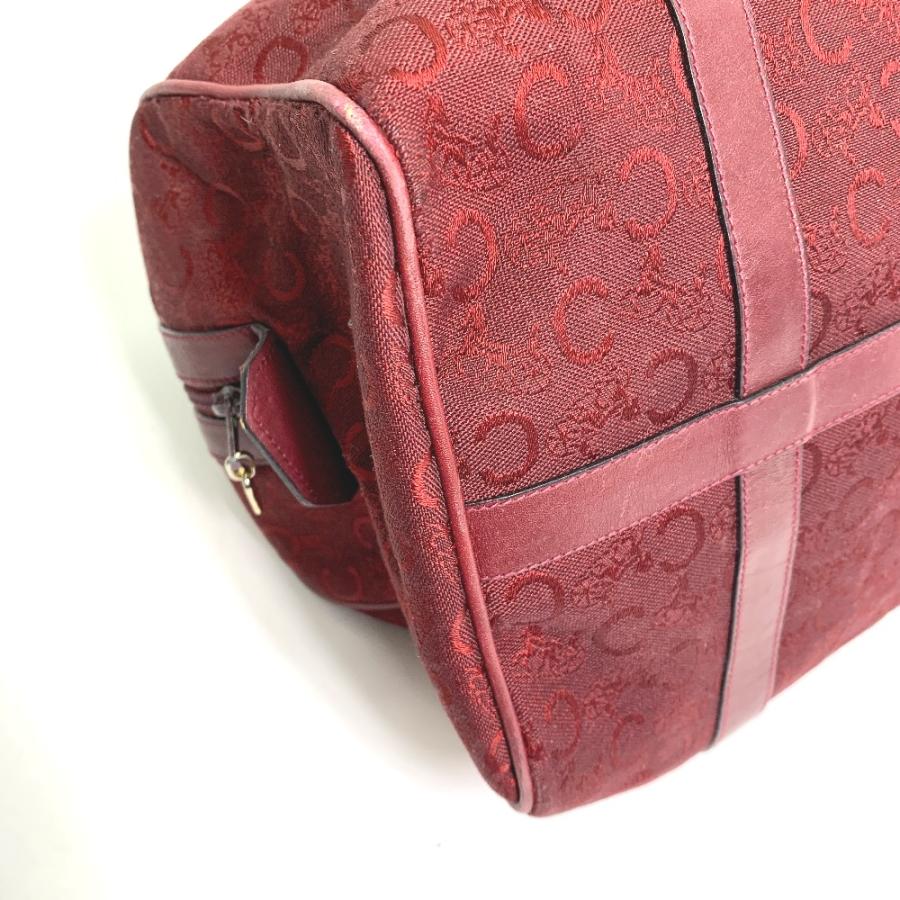 CELINE セリーヌ Cマカダム 馬車 ヴィンテージ ハンドバッグ ボストンバッグ キャンバス/レザー レッド レディース.【中古】 | CELINE | 06