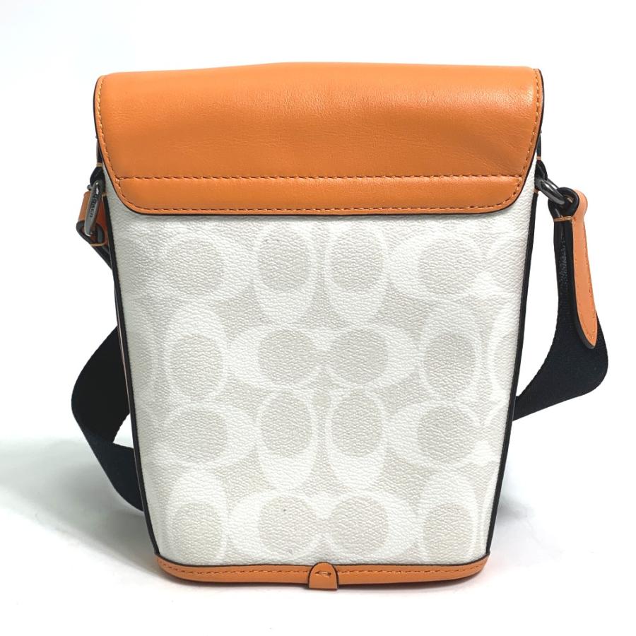 COACH コーチ C3134 シグネチャー ショルダーバッグ PVC/レザー オレンジ ユニセックス【中古】 | COACH | 01