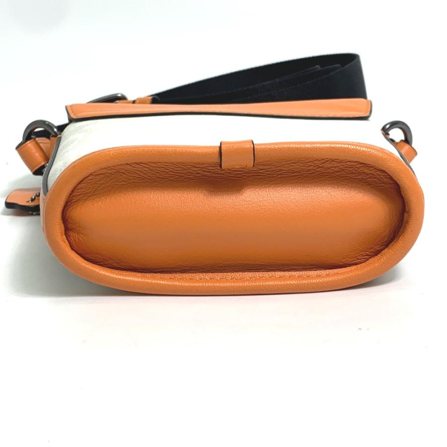 COACH コーチ C3134 シグネチャー ショルダーバッグ PVC/レザー オレンジ ユニセックス【中古】 | COACH | 03