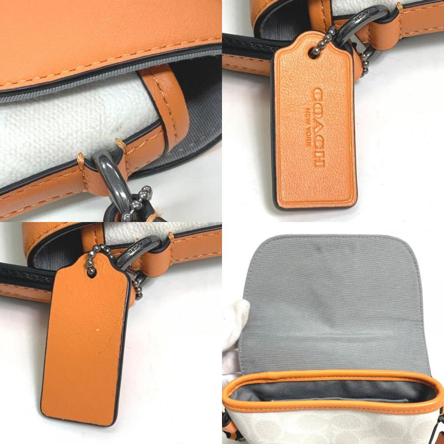 COACH コーチ C3134 シグネチャー ショルダーバッグ PVC/レザー オレンジ ユニセックス【中古】 | COACH | 08