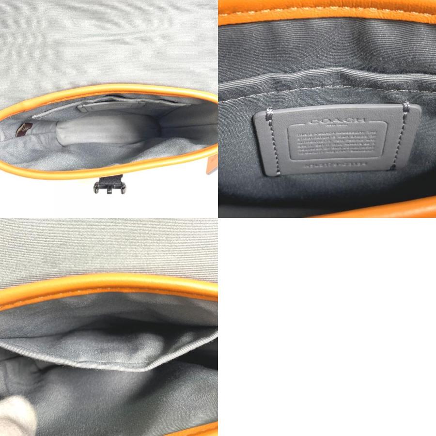 COACH コーチ C3134 シグネチャー ショルダーバッグ PVC/レザー オレンジ ユニセックス【中古】 | COACH | 09