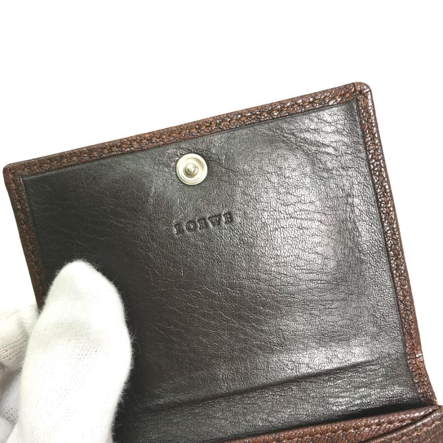 LOEWE ロエベ アナグラム 財布 小銭入れ コンパクトウォレット コインケース ブラウン レディース【中古】｜reference｜08